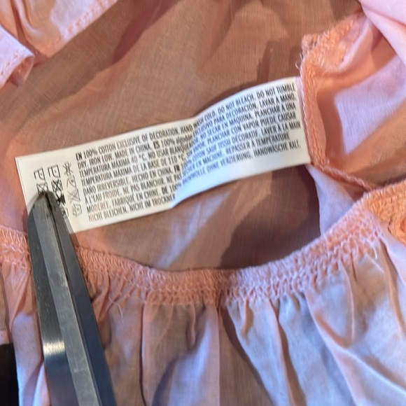 SAKS 5th Avenue Free The Roses Blouse NWT Peachy Pink Color Sz M - Picture 4 of 7